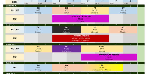 HARMONOGRAM – klauzury leden 2026